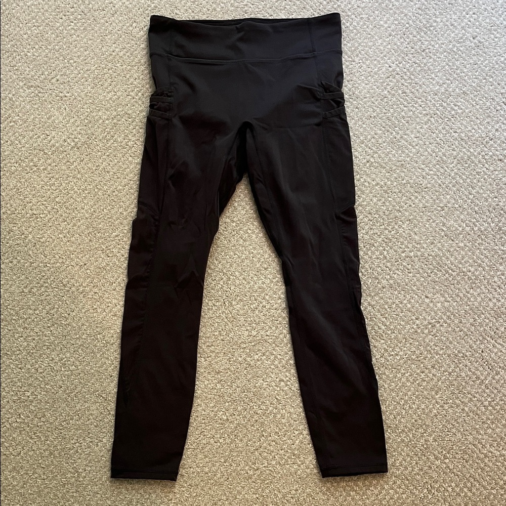 Fabletics Charcol Grey Mid rise capri Leggings